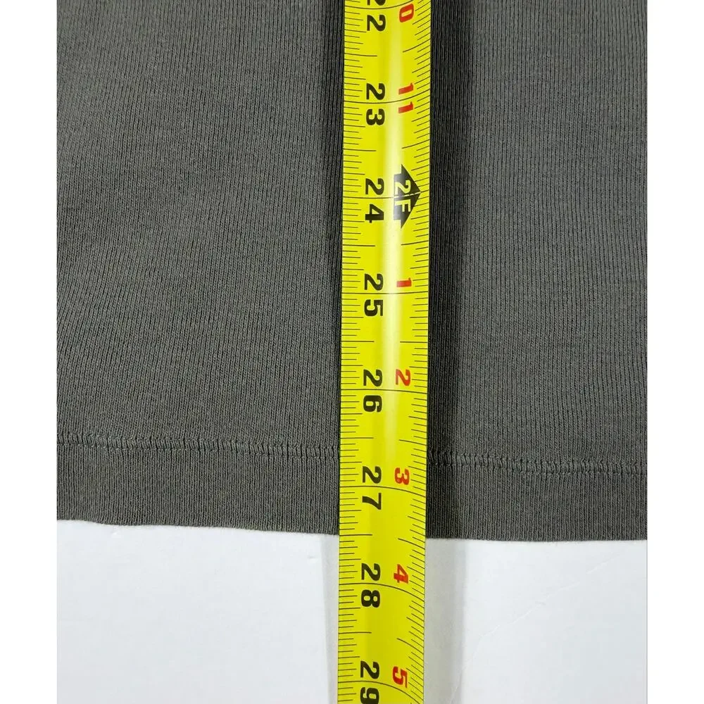 J.Crew Long Sleeve Cotton Henley Olive Green XL